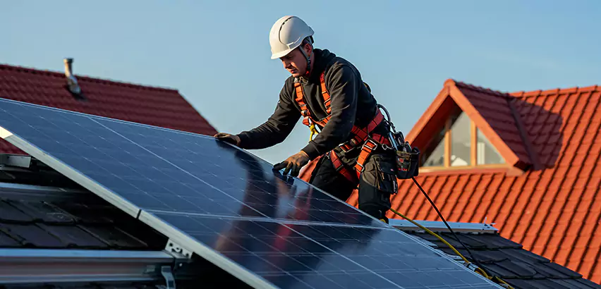 Solar Panels on Steel Roof Installation in Calumet City
